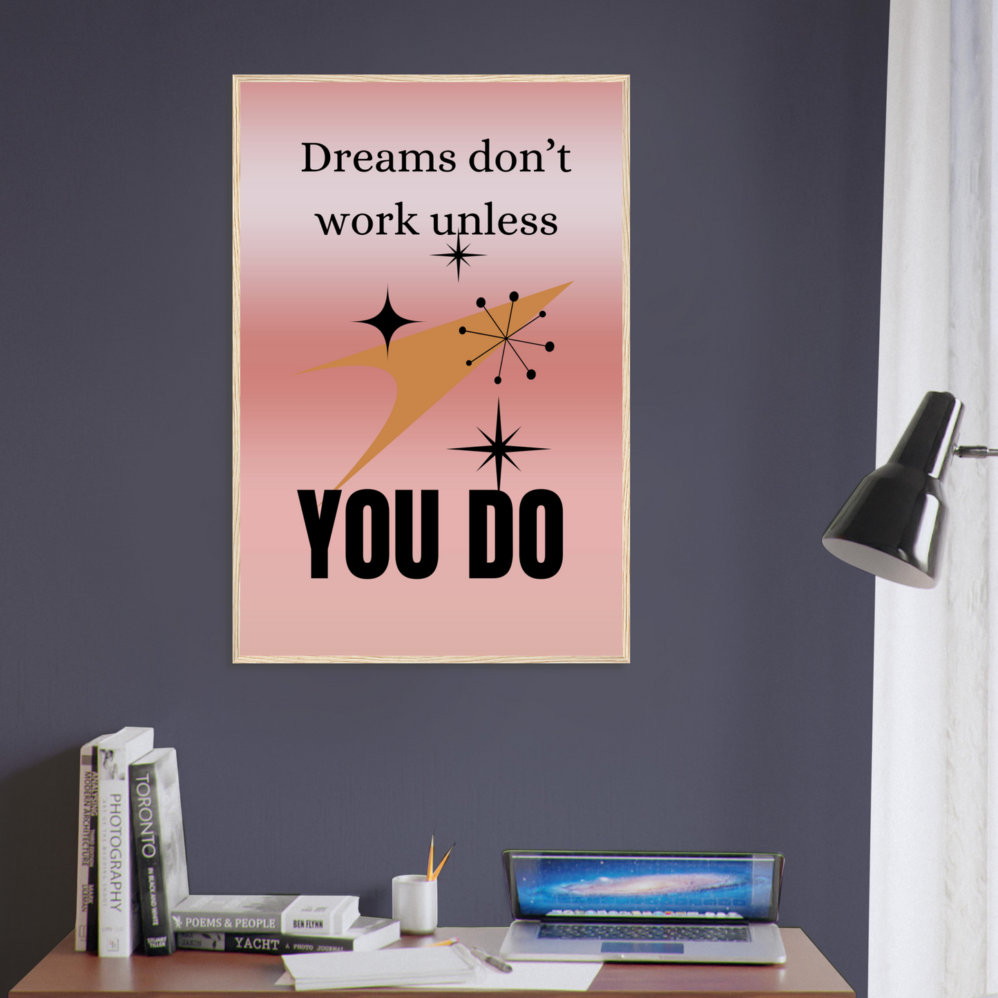 Dreams Don't Work Wall Art Motivational Wall Decor