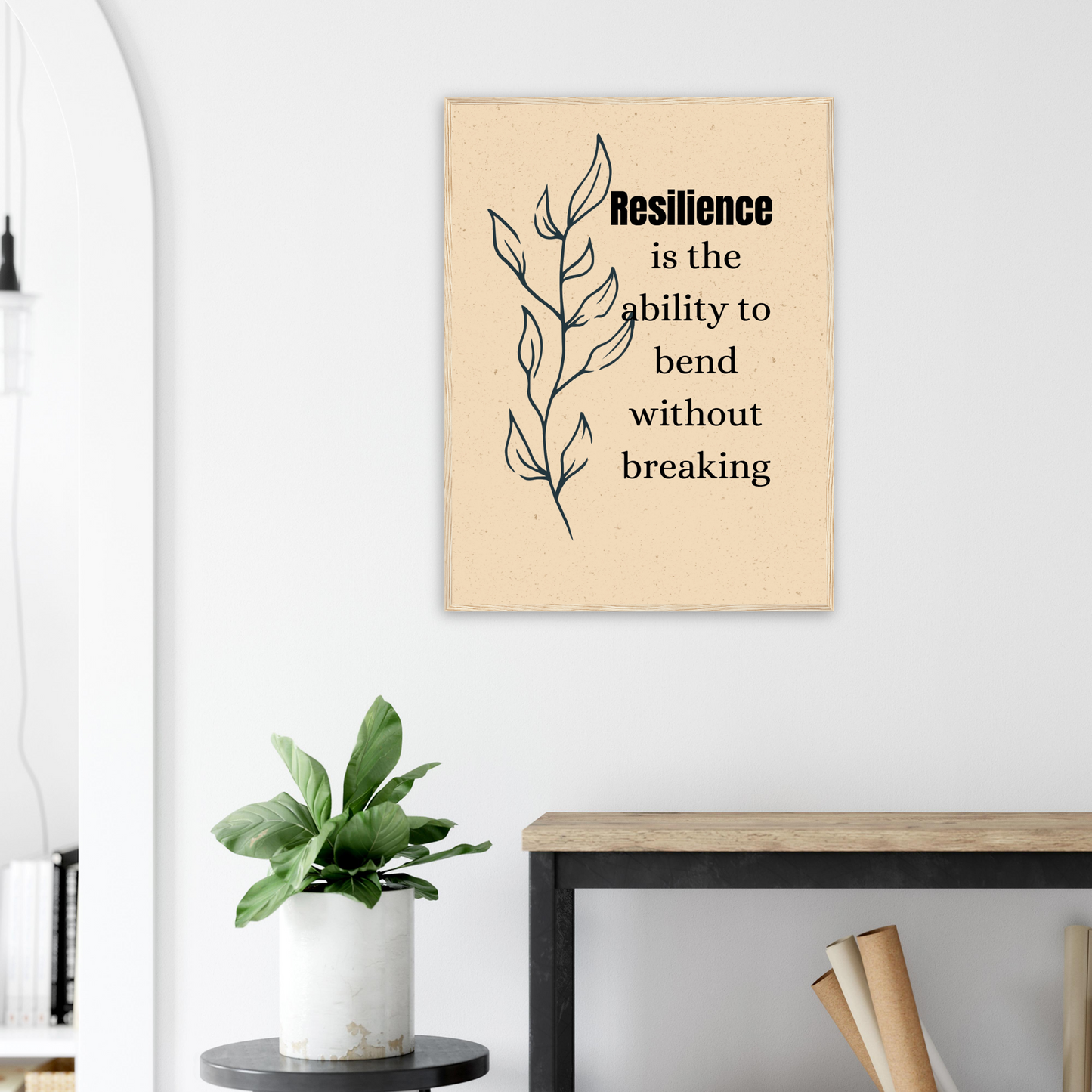 Resilience Is The Ability To Bend Wall Art Motivational Wall Decor